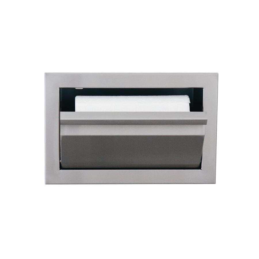 RCS VTH1 Valiant Stainless Steel Paper Towel Holder - Open Slightly With Paper Towel Roll thumbnail