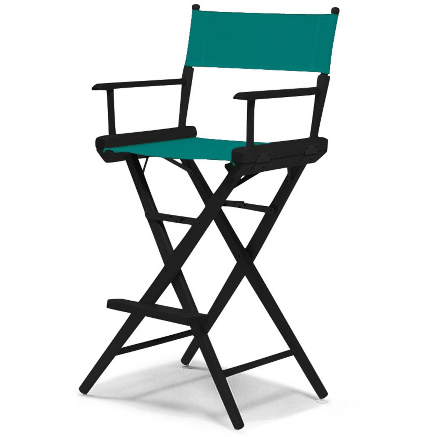 World Famous Bar Height Director Chair By Telescope Casual - Black/Teal