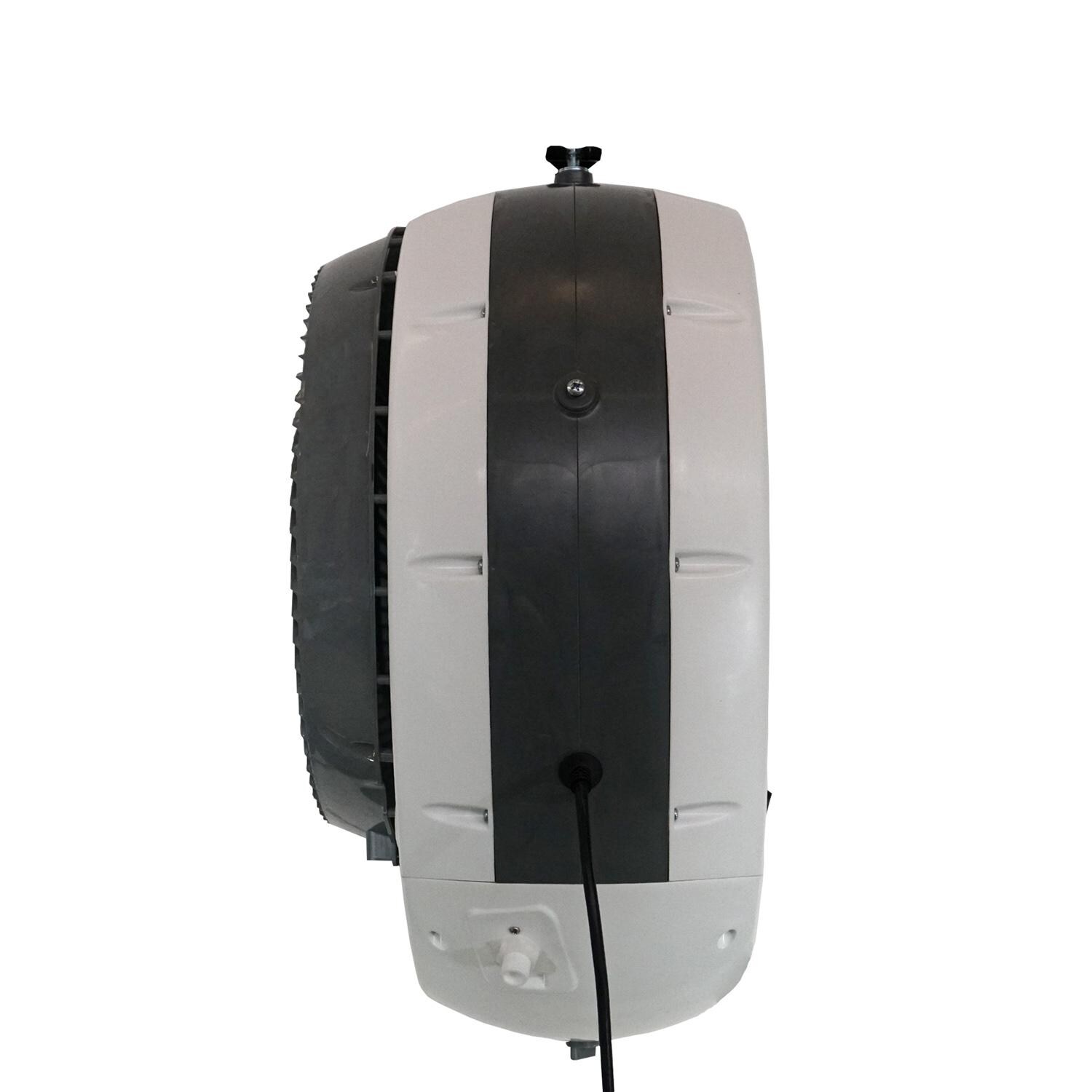 Ecojet by Joape LVP-040102 Hurricane Wall Mount Outdoor Misting Fan - White - Left Side View thumbnail