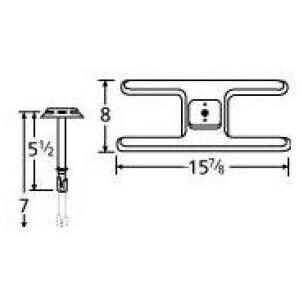 Stainless Steel H Single Burner 10101-70301 : BBQGuys