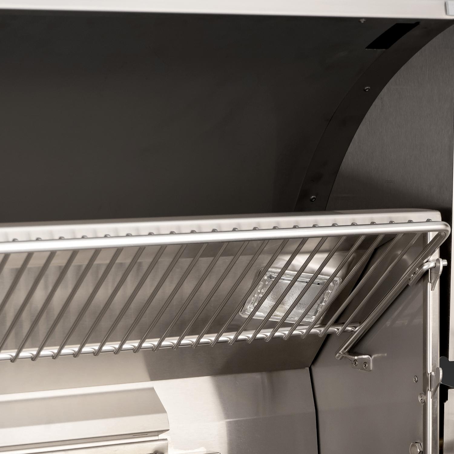 Fire Magic - E790I-8L1P-W - Echelon Diamond 36-Inch Built-In Propane Gas Grill W/ On Infrared Burner, Magic View Window & Rotisserie - Warming Rack In Up Position thumbnail