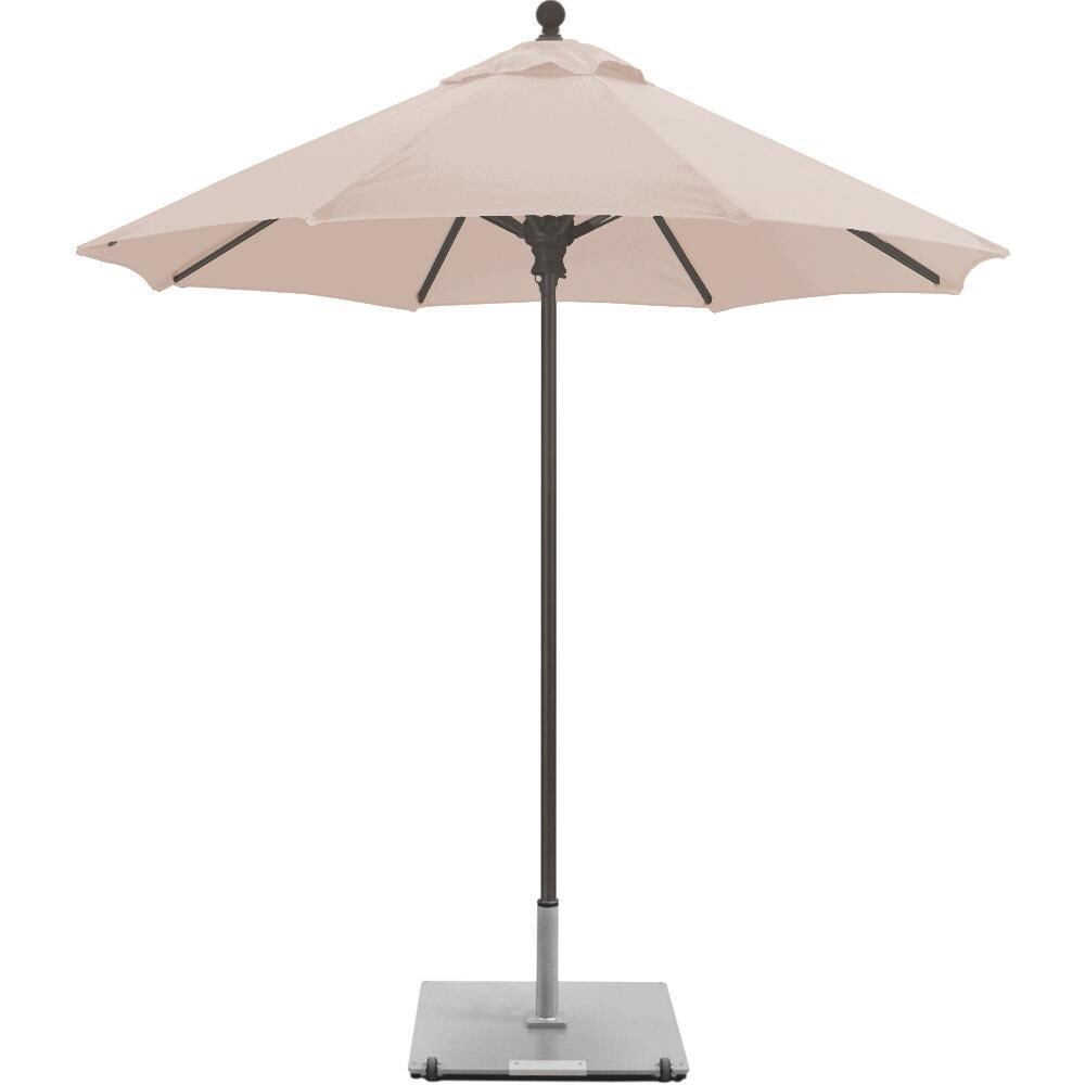 Galtech 7.5 Ft. Commercial Octagonal Aluminum Patio Market Umbrella W/ Push Lift - Antique Bronze Frame W/ Sunbrella Canvas Antique Beige Canopy