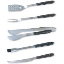 Man-Law 5-Piece Stainless Steel BBQ Tool Set With Premium Wood Handle image