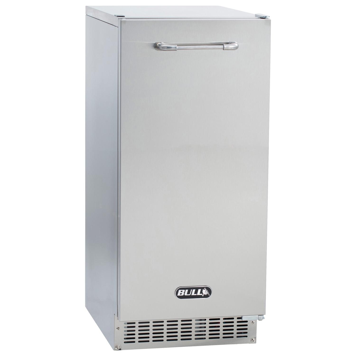Bull 60 Lb. 15-Inch Outdoor Rated Commercial Ice Maker With Drain Pump - 13200