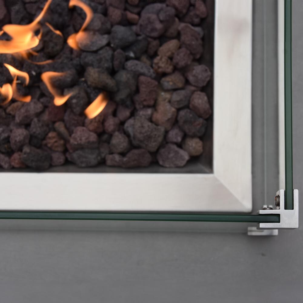 Elementi 24-in Glass Wind Screen for Granville, Sonoma, Hampton, Athens, & Valencia