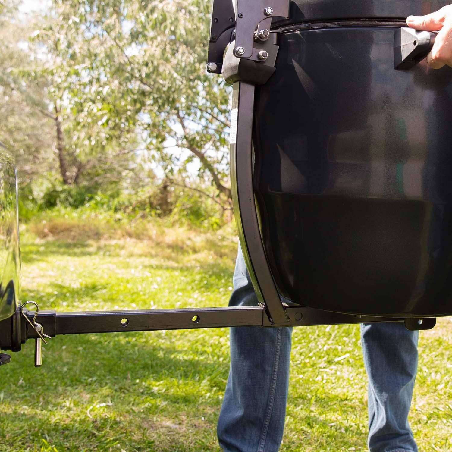 Broil King Keg 5000 Steel Charcoal Kamado Grill - Gray - Installed on Tailgate - Lifestyle thumbnail