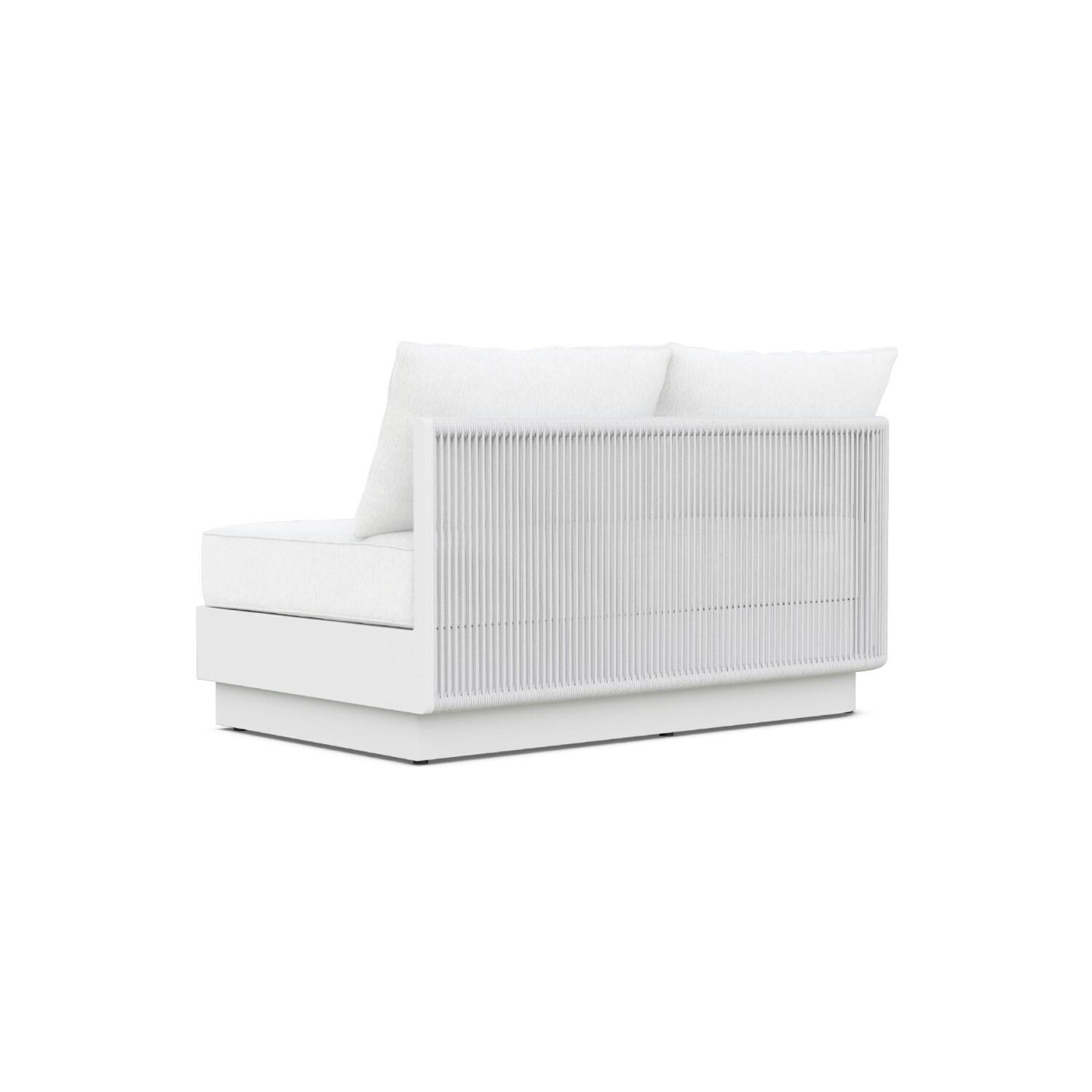 Azzurro Living POR-R01S2R-CU Porto Woven Rope Right Arm Club Chair in Pearl Gray/Cloud - Back - White Background thumbnail
