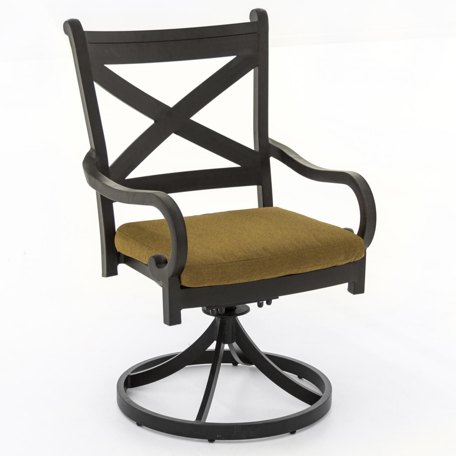 Avondale Patio Swivel Dining Chair - Angled thumbnail