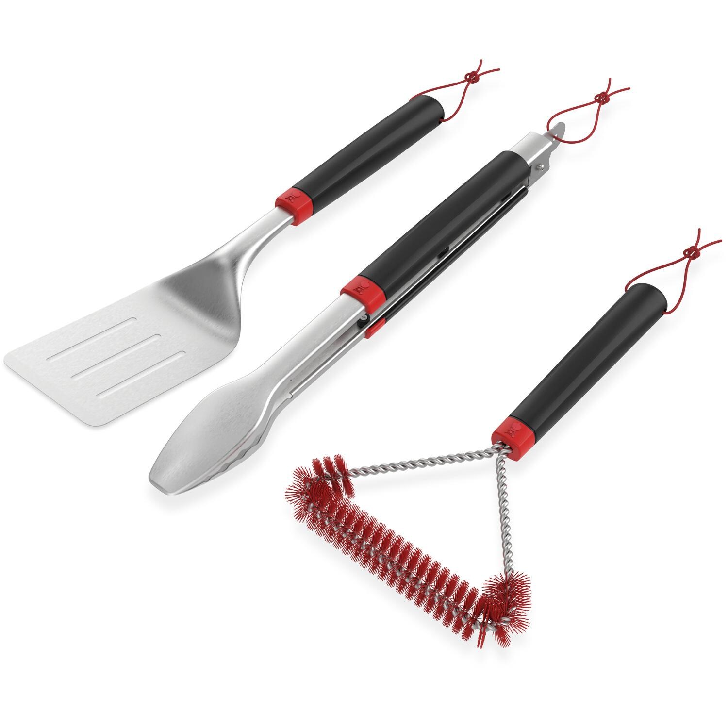 Weber 3401327 3 Pc BBQ Tool Set - Angled Right - White Background thumbnail