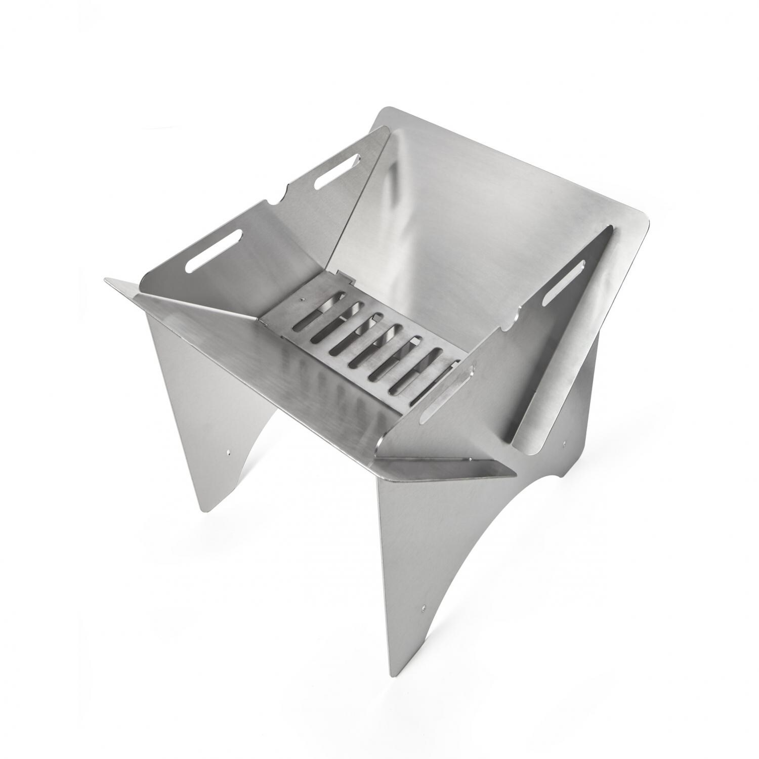 Pitts and Spitts F-SSWOOD Pitts & Spitts Stainless Steel Wood Burning Firepit - Top Vew w/o Grate thumbnail