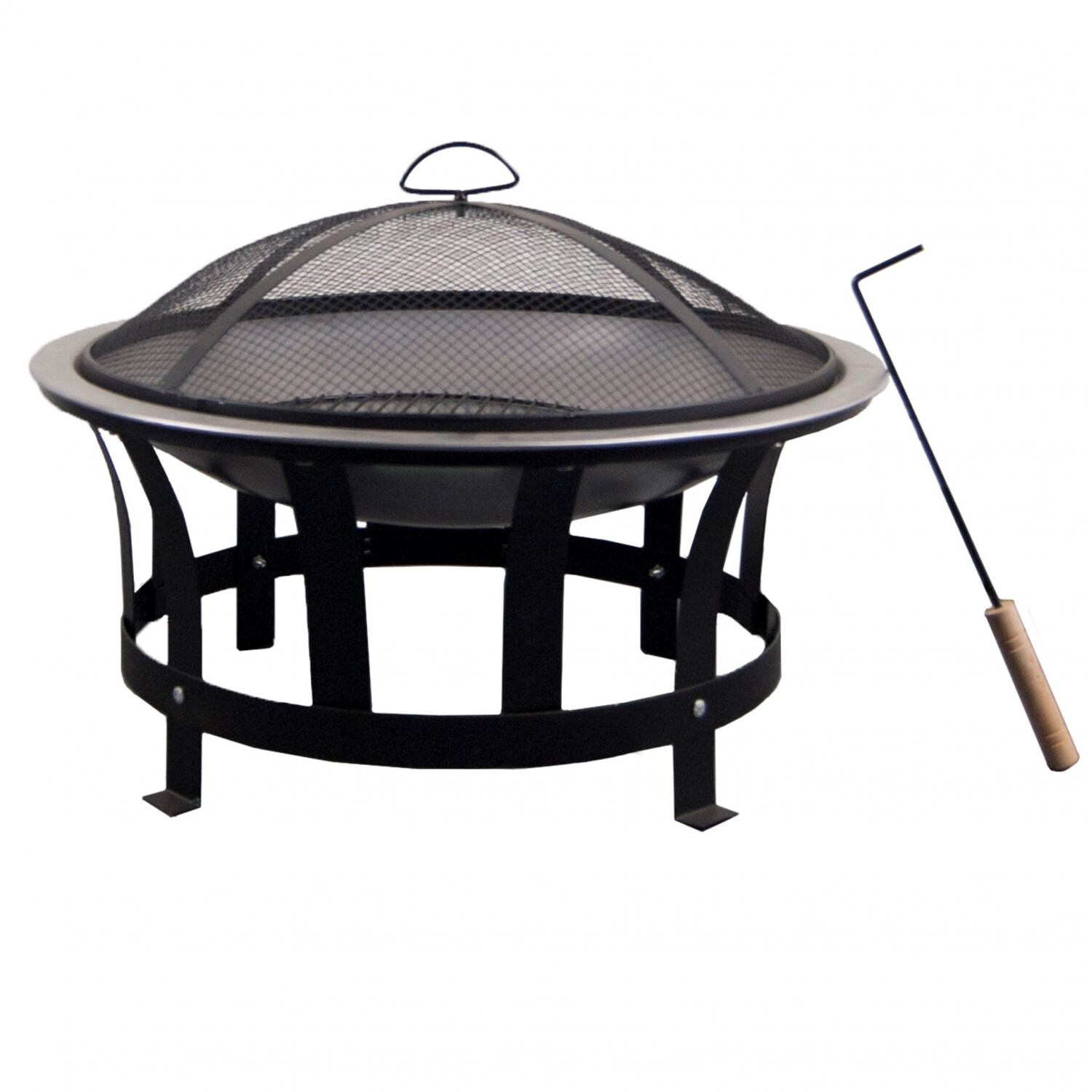 Astella 24-Inch Round Wood-Burning Fire Pit - Steel - FP100