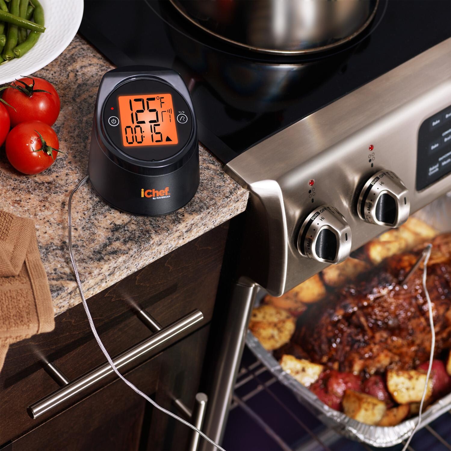 Maverick Wi-Fi Digital IChef BBQ Thermometer - In Use Indoors thumbnail