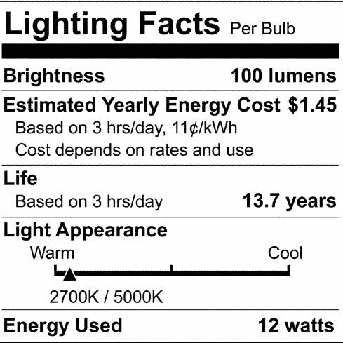 Satco S11292 Smart LED 24 Foot 12 Frosted Bulb String Lights - Lighting Facts thumbnail