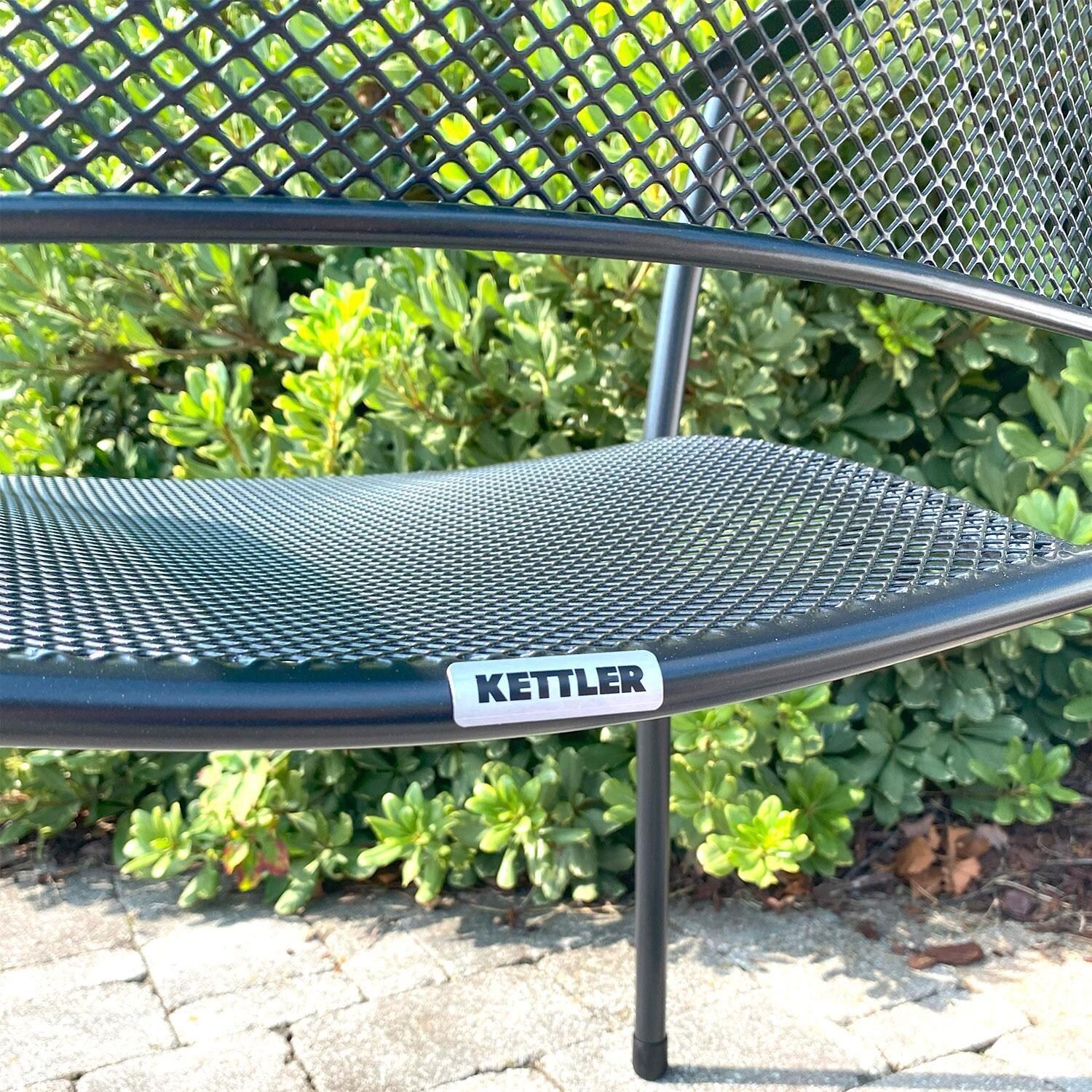 Caredo 7 Pc Steel Dining Set By KETTLER - Dining Chair - Seat Close Up - Rear View - Detail thumbnail