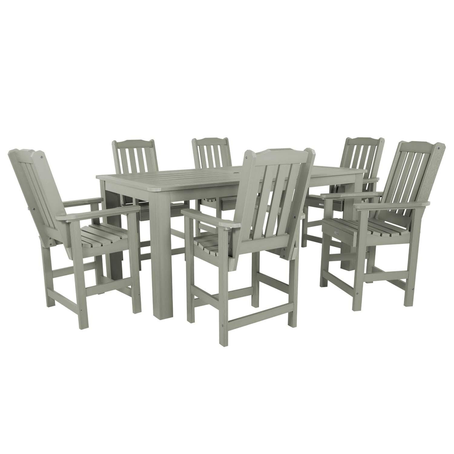 Hart Lane 7 Pc Recycled Plastic Counter Height Dining Set In Eucalyptus by Lakeview - White Background thumbnail