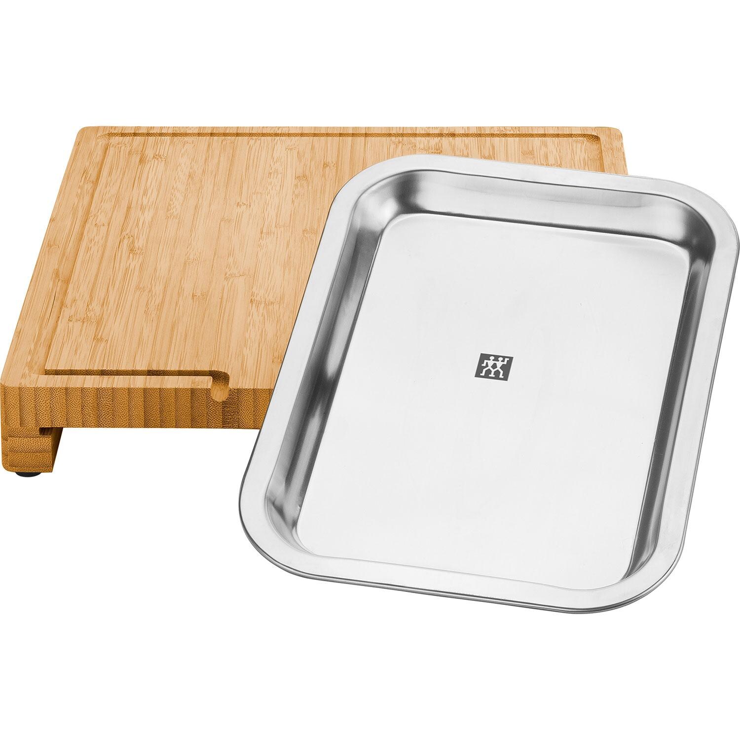 Zwilling Henckels Cutlery 1026185 BBQ+ Bamboo Cutting Board W/ Tray - Cutting Board & Tray - White Background thumbnail