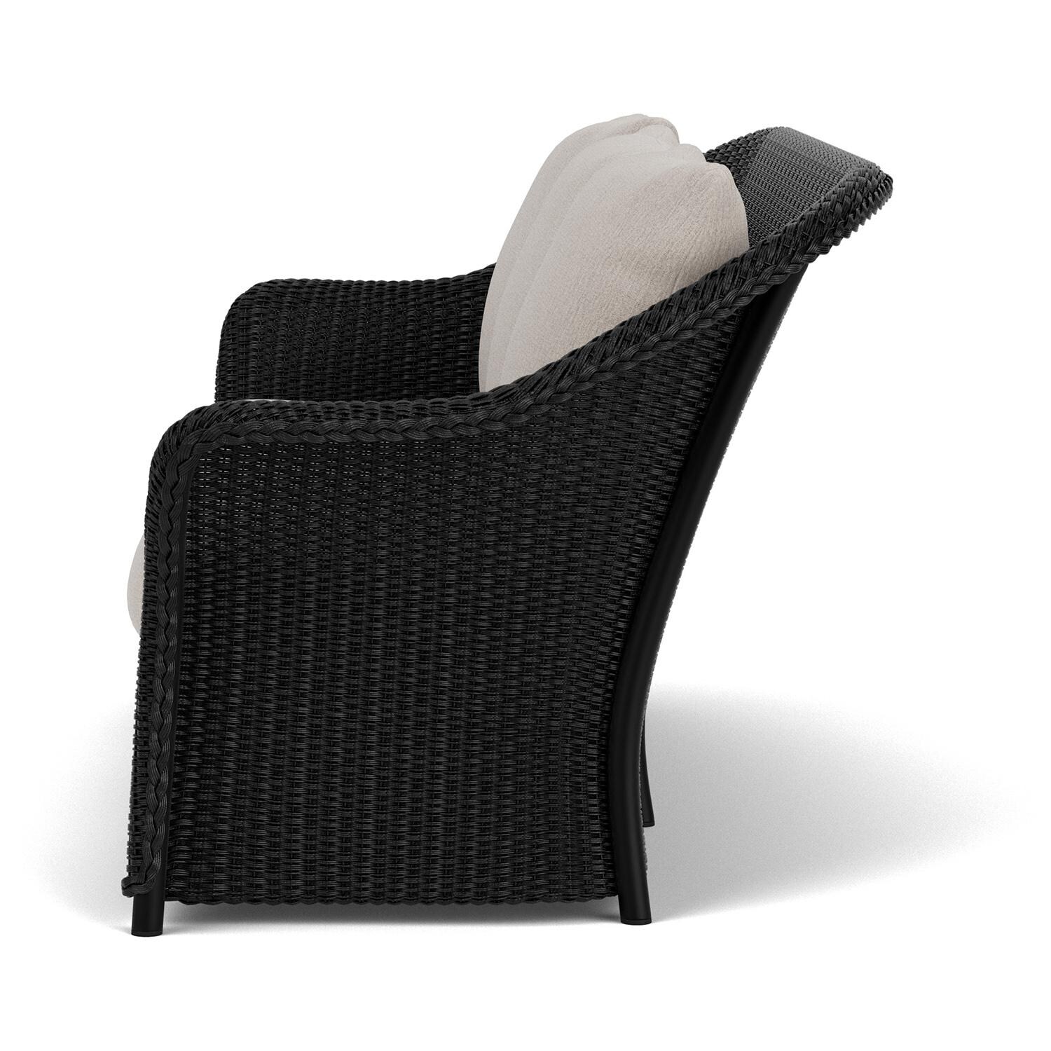 Lloyd Flanders Weekend Retreat Sofa in Ebony Finish W/ Remy Cloud Fabric - Side thumbnail