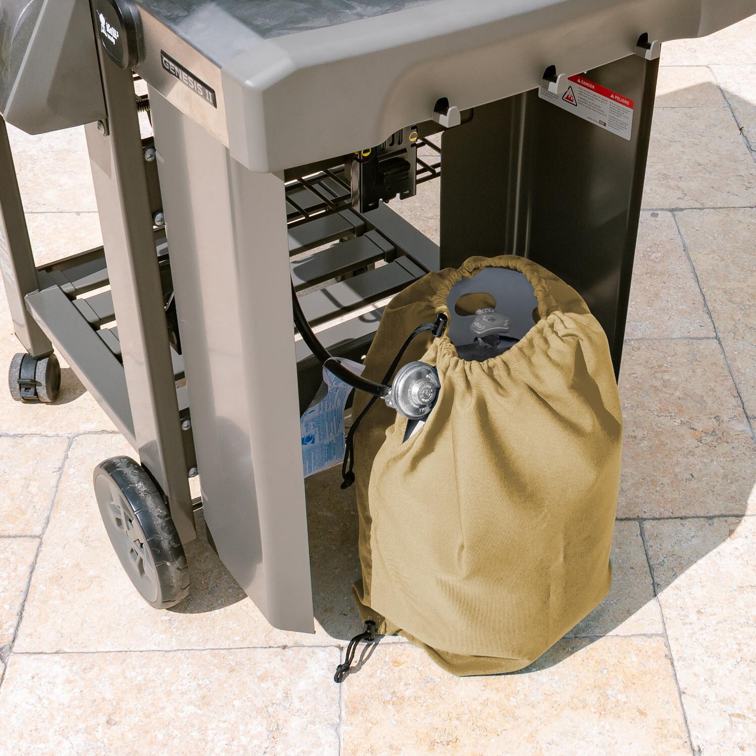 Signature Series Propane Tank Cover by BBQGuys - Lifestyle thumbnail