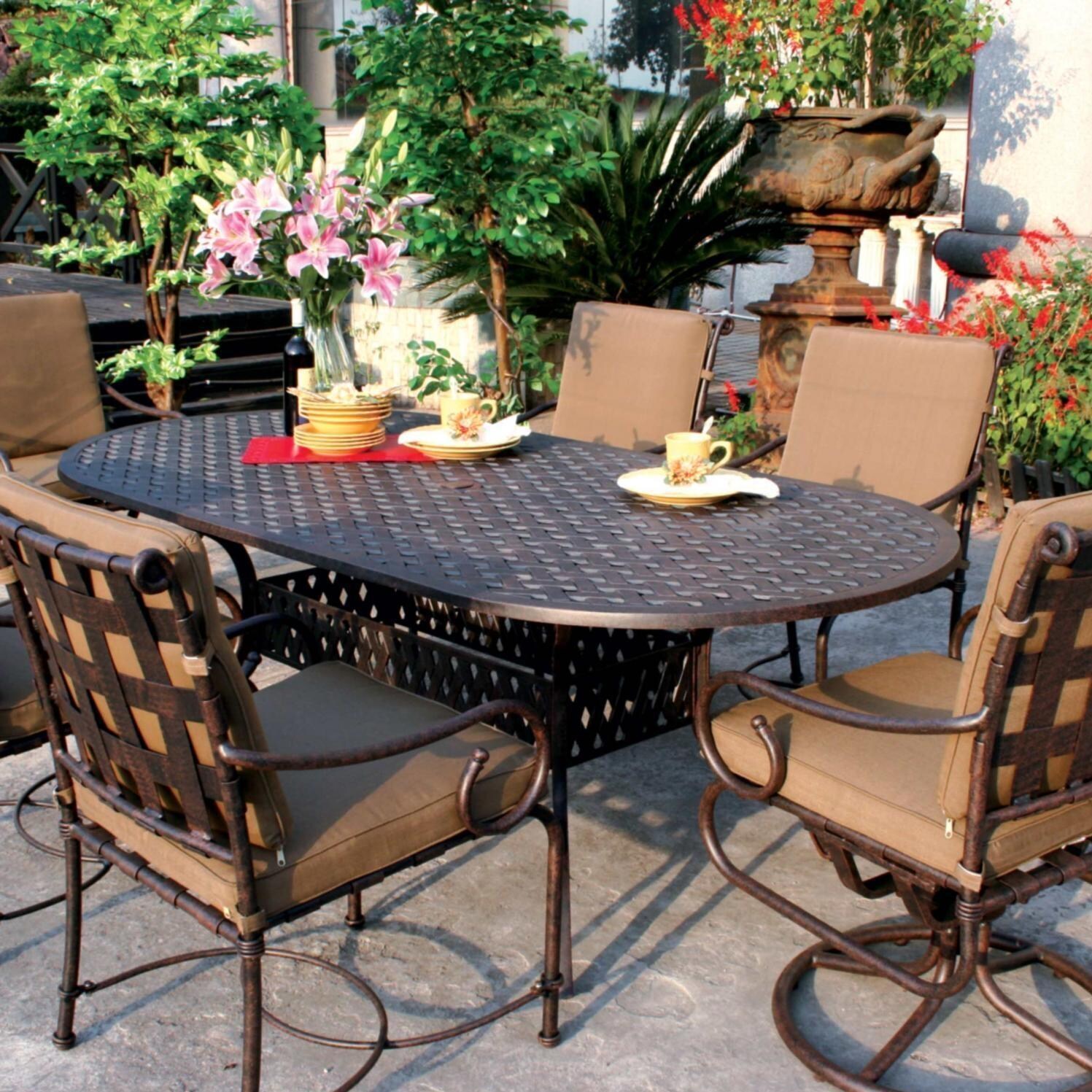 Darlee Malibu Patio Dining Set - Seats 6 thumbnail