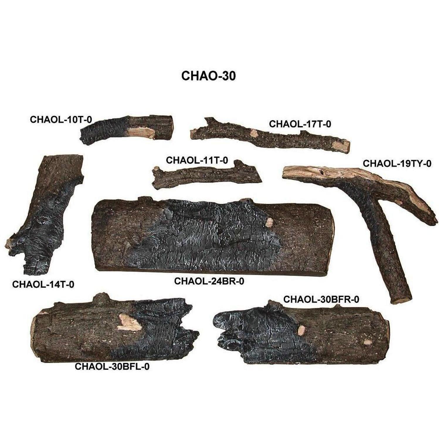 Peterson Real Fyre Charred American Oak 30-Inch Log Breakdown  thumbnail