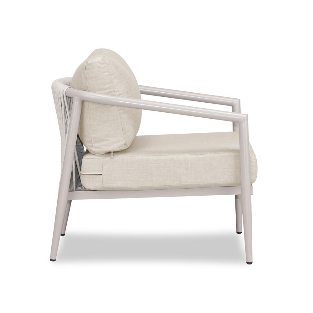 Lakeview Midnight Cove Aluminum Club Chair in Urban Stone/Carrera/Cast Silver - Side - White Background thumbnail