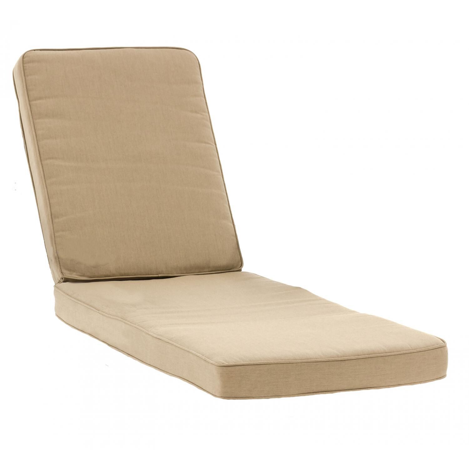 Sunbrella Canvas Heather Beige Extra Long Outdoor Replacement Chaise