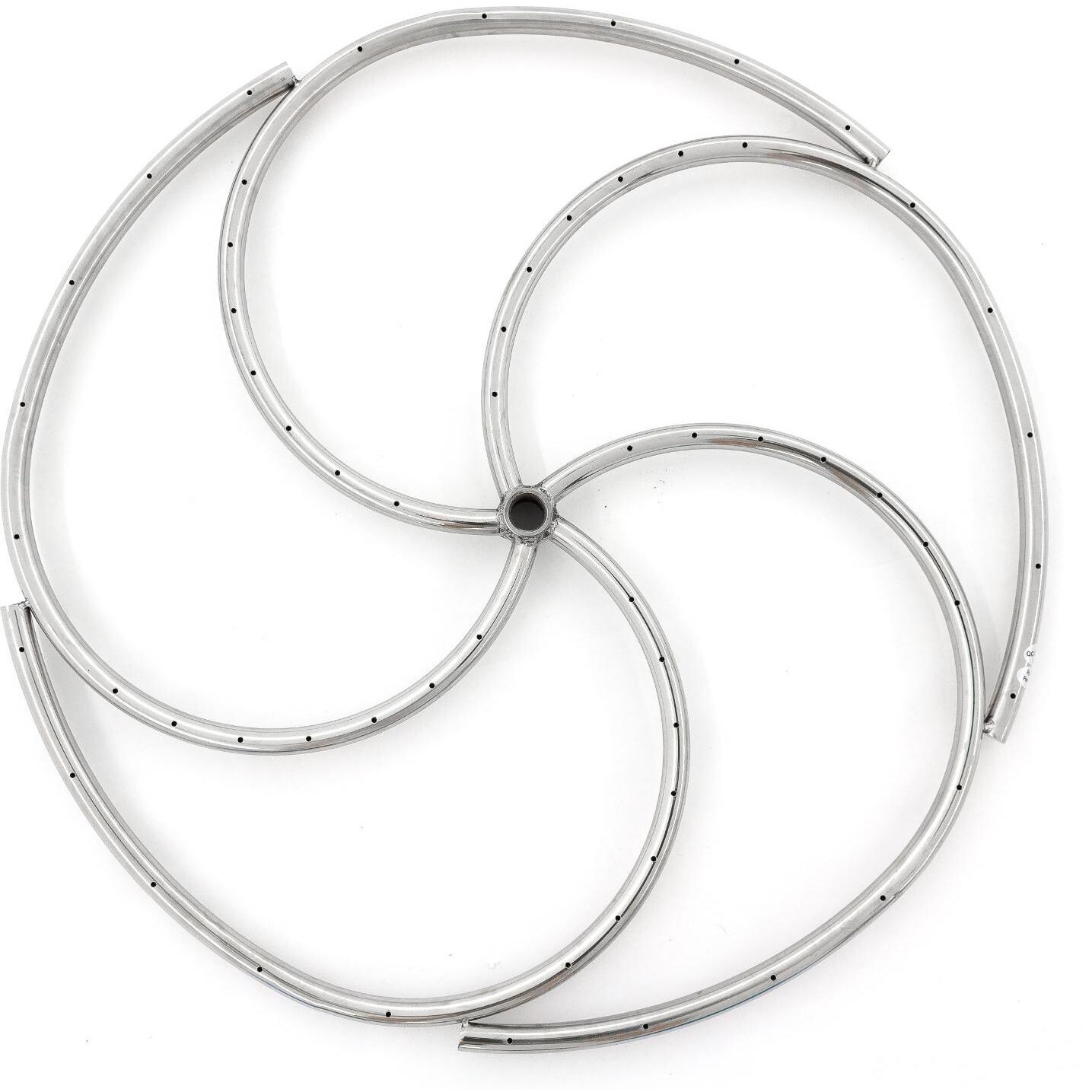 Firenado 24-Inch Natural Gas Spiral Ring Burner - Stainless Steel - Top View thumbnail