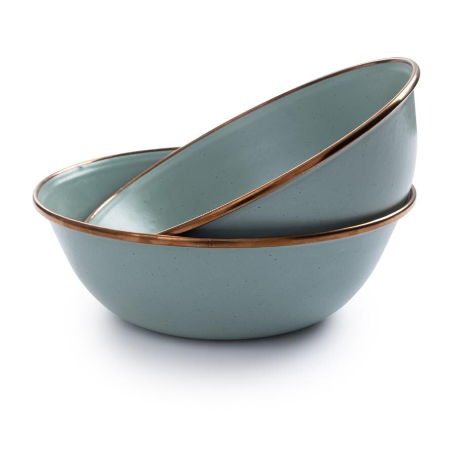 Barebones Living BND-1340 Enamel Dining Set - 16pc - Mint - Bowls thumbnail