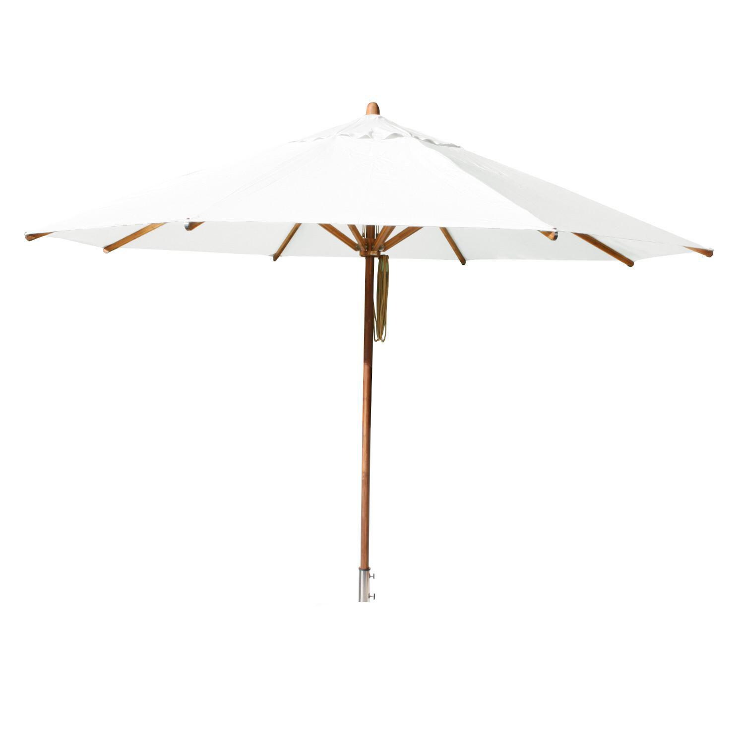 Bambrella Levante 13 Ft. Round Market Umbrella With Ice White Canopy (Umbrella Base Not Included) thumbnail