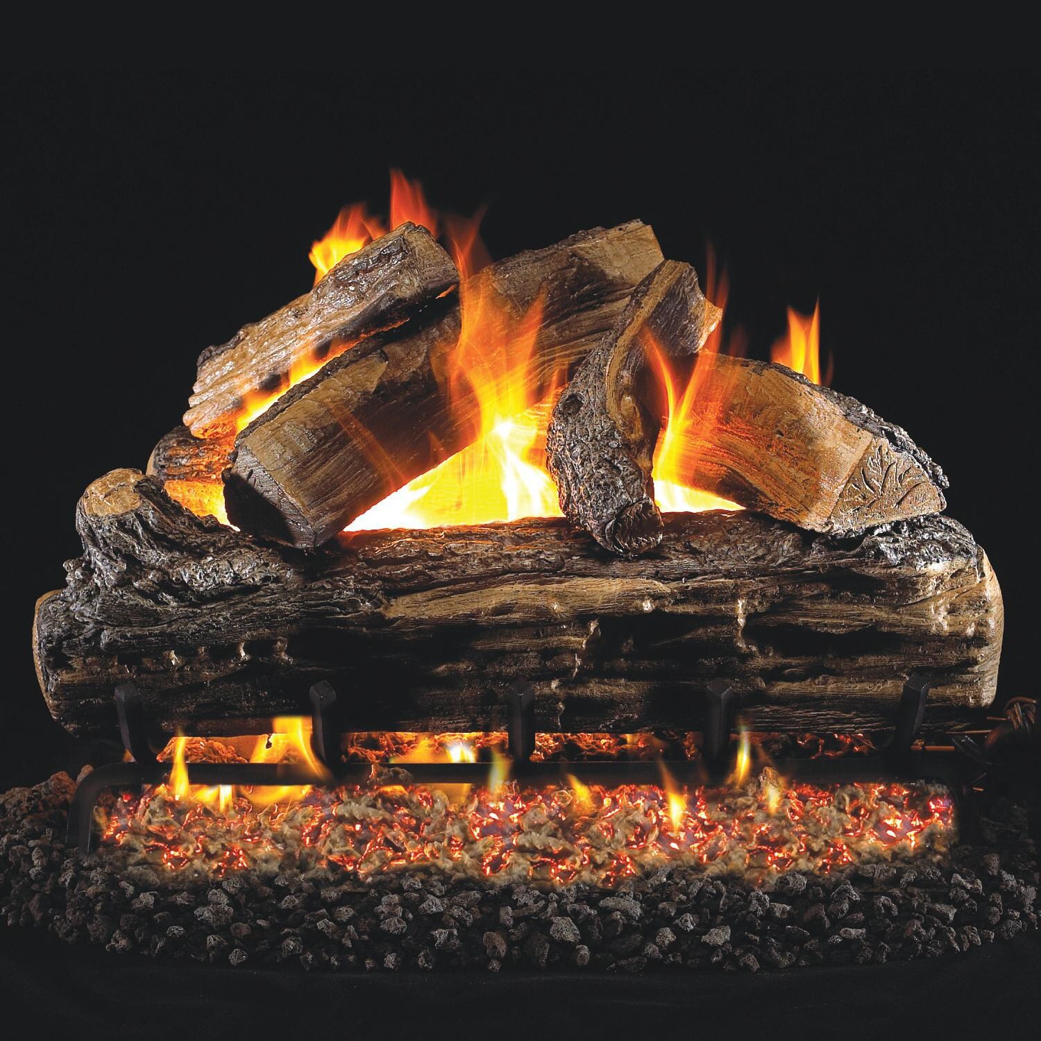 Peterson Real Fyre 24-Inch Split Oak Gas Log Set With Vented Natural Gas G45 Burner thumbnail
