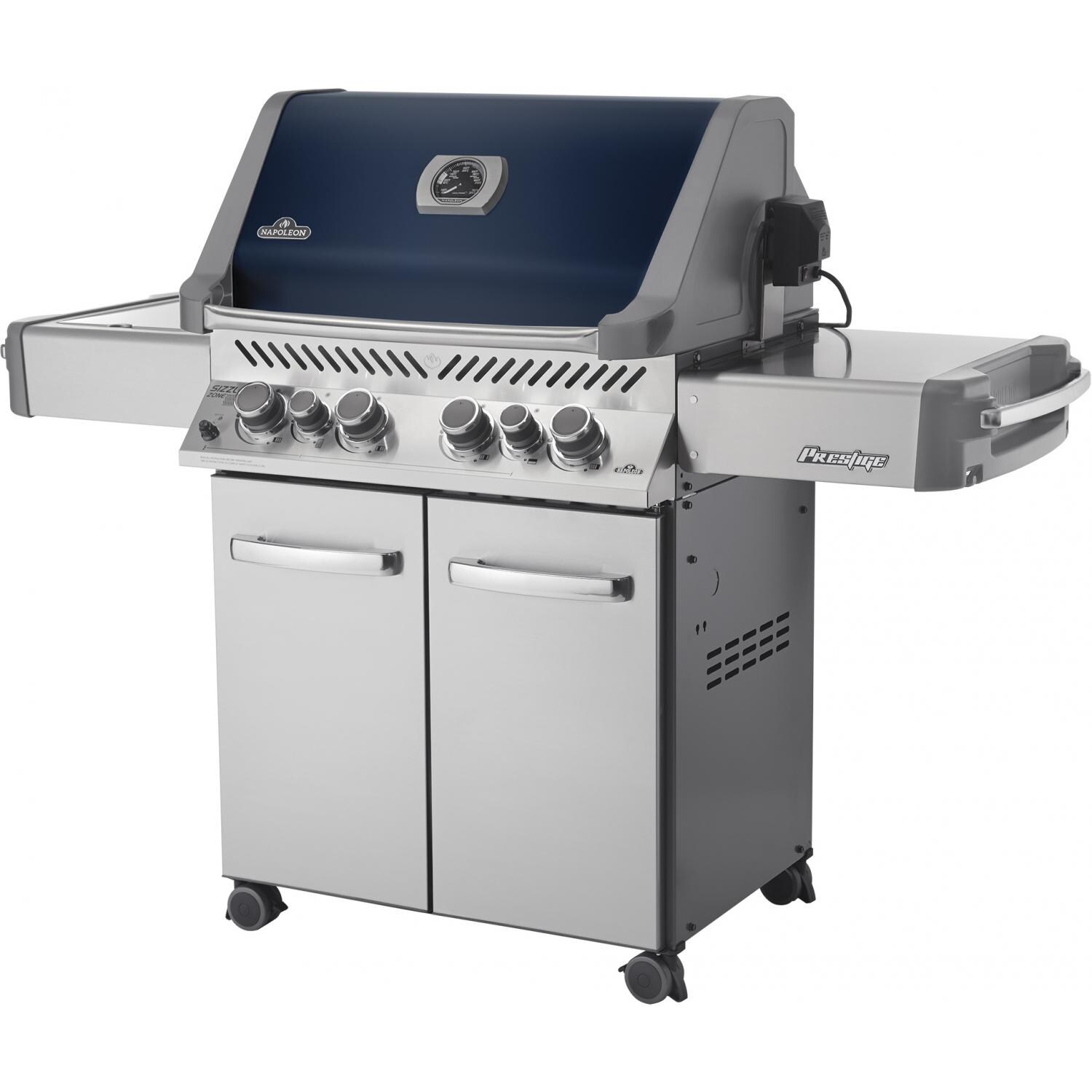 Napoleon Prestige 500 Gas BBQ Grill - Blue - Angled View thumbnail