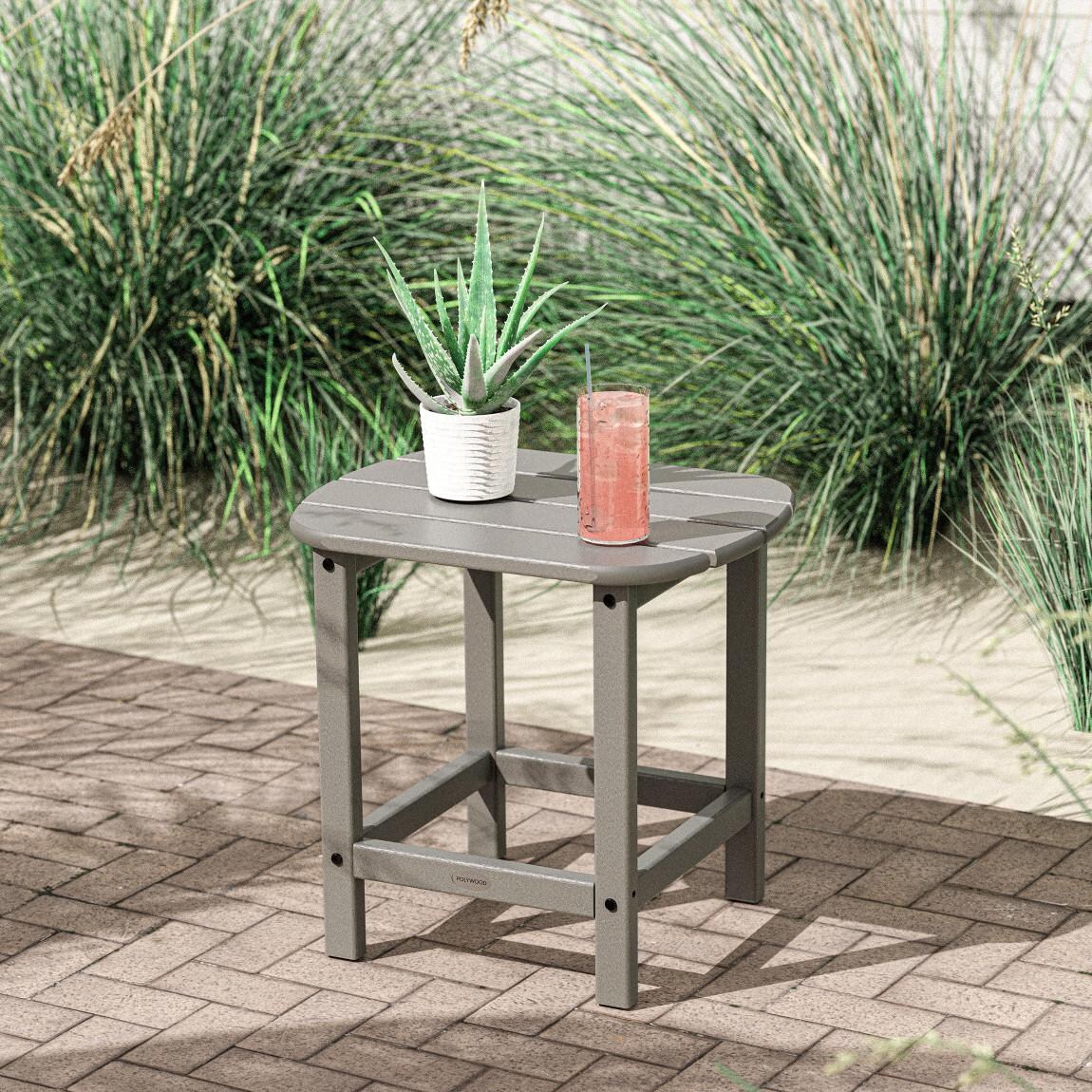 POLYWOOD SBT18GY South Beach 19 X 15-Inch Side Table thumbnail