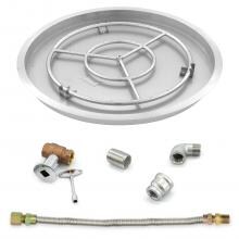 Lakeview Outdoor Designs 31-Inch Round Drop-In Pan W/ 24-Inch Propane Ring Burner & Connection Kit