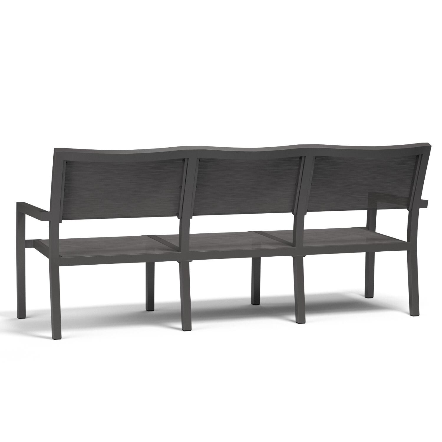 Sunset West - 1201-23 - Vegas Aluminum Patio Sling Sofa W/ Textilene Graphite Sling - Rear View thumbnail