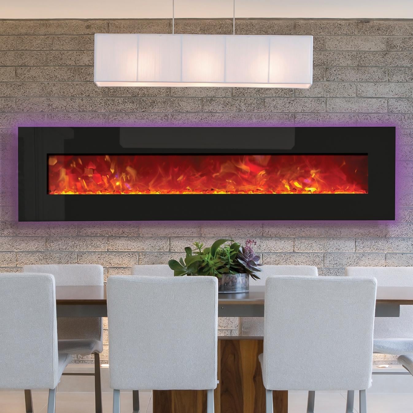 Amantii Advanced Series 76 Inch Wall Mount Built In Electric Amantii Advanced Series 76 Inch Wall Mount Built In Electric Fireplace Black