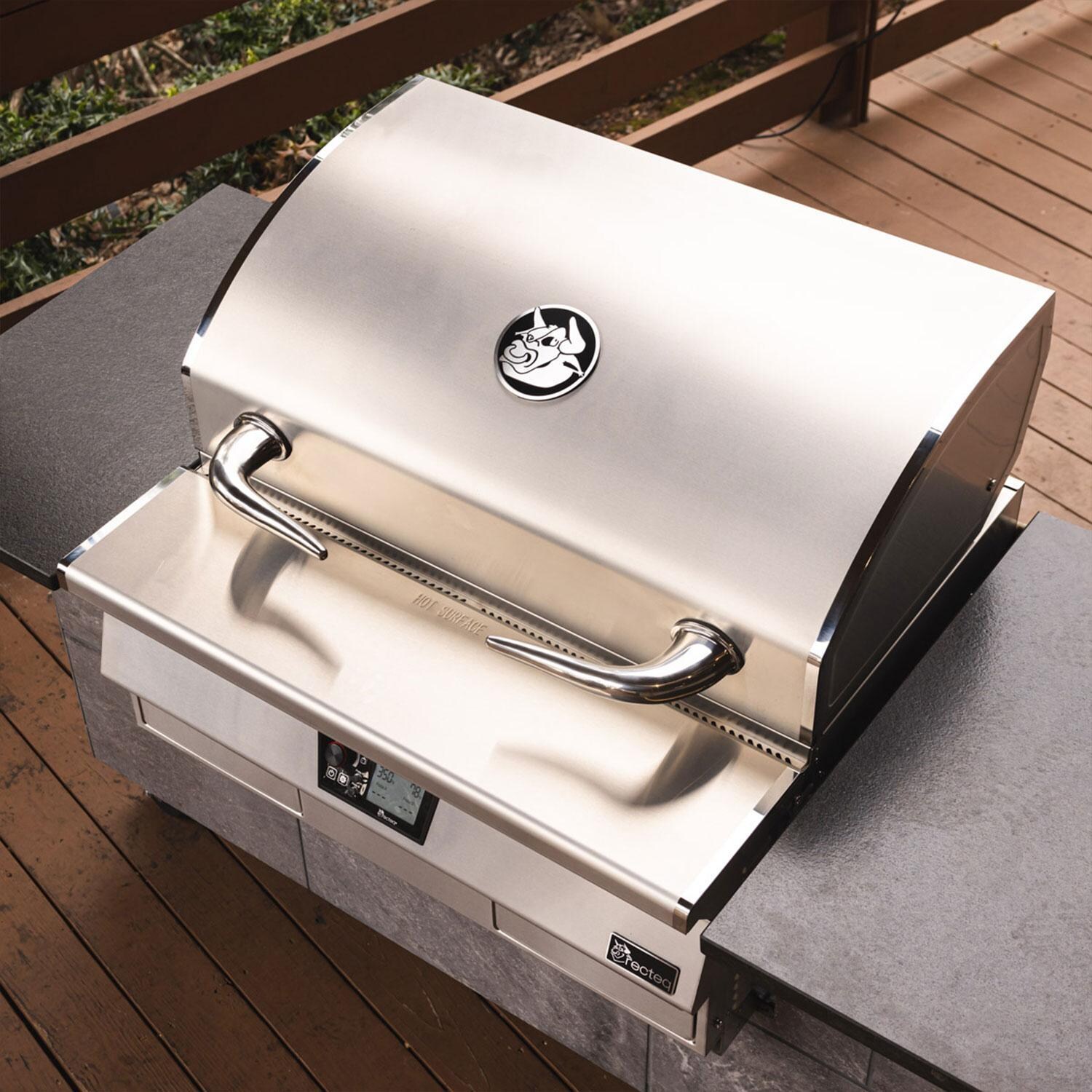 recteq RT-1300 E-Series Built-In 1300 Wood Pellet Grill - Overhead View - Lifestyle