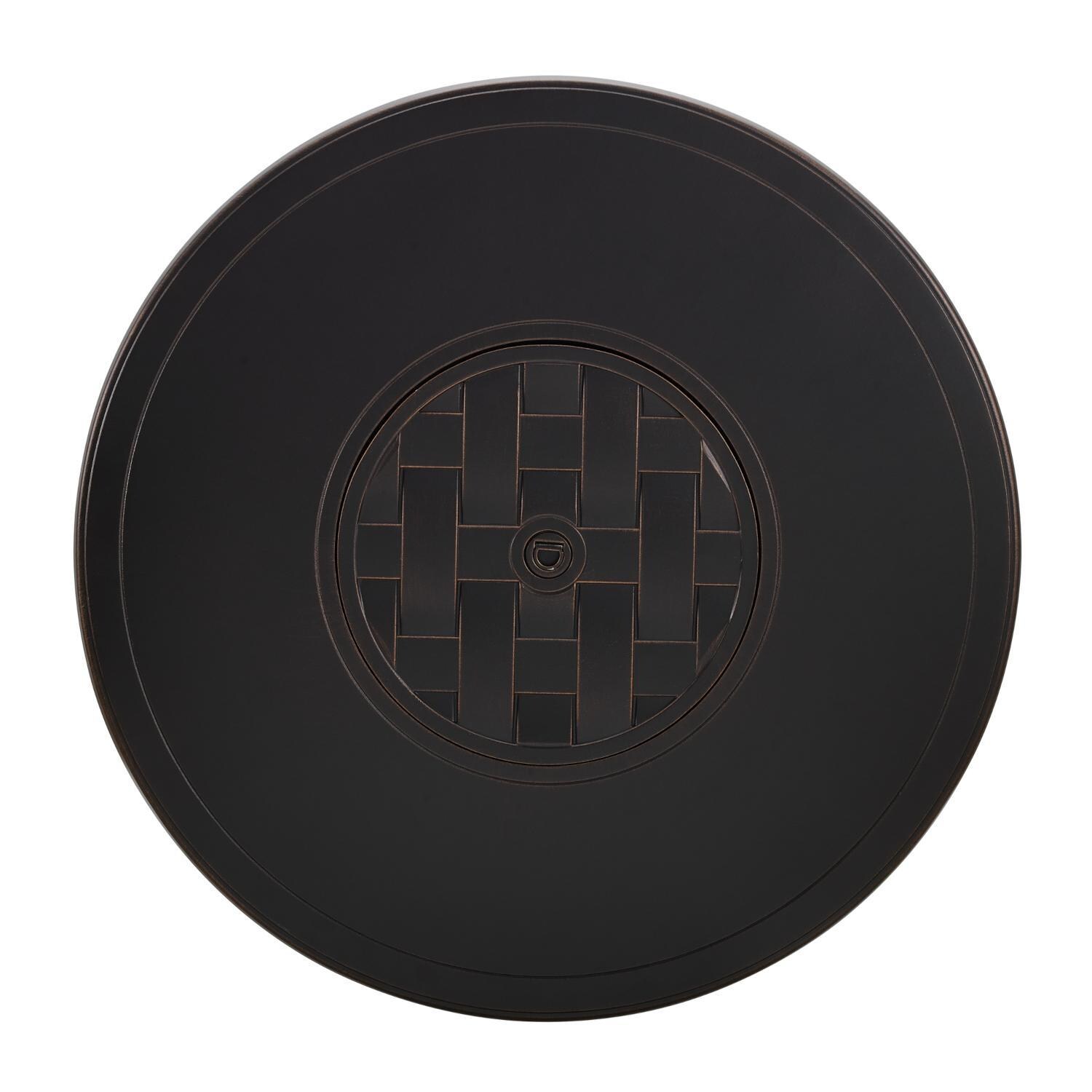 Ultimate Patio 63687-NG Magnolia Way 34-Inch Round Aluminum Natural Gas Fire Pit - Top View thumbnail