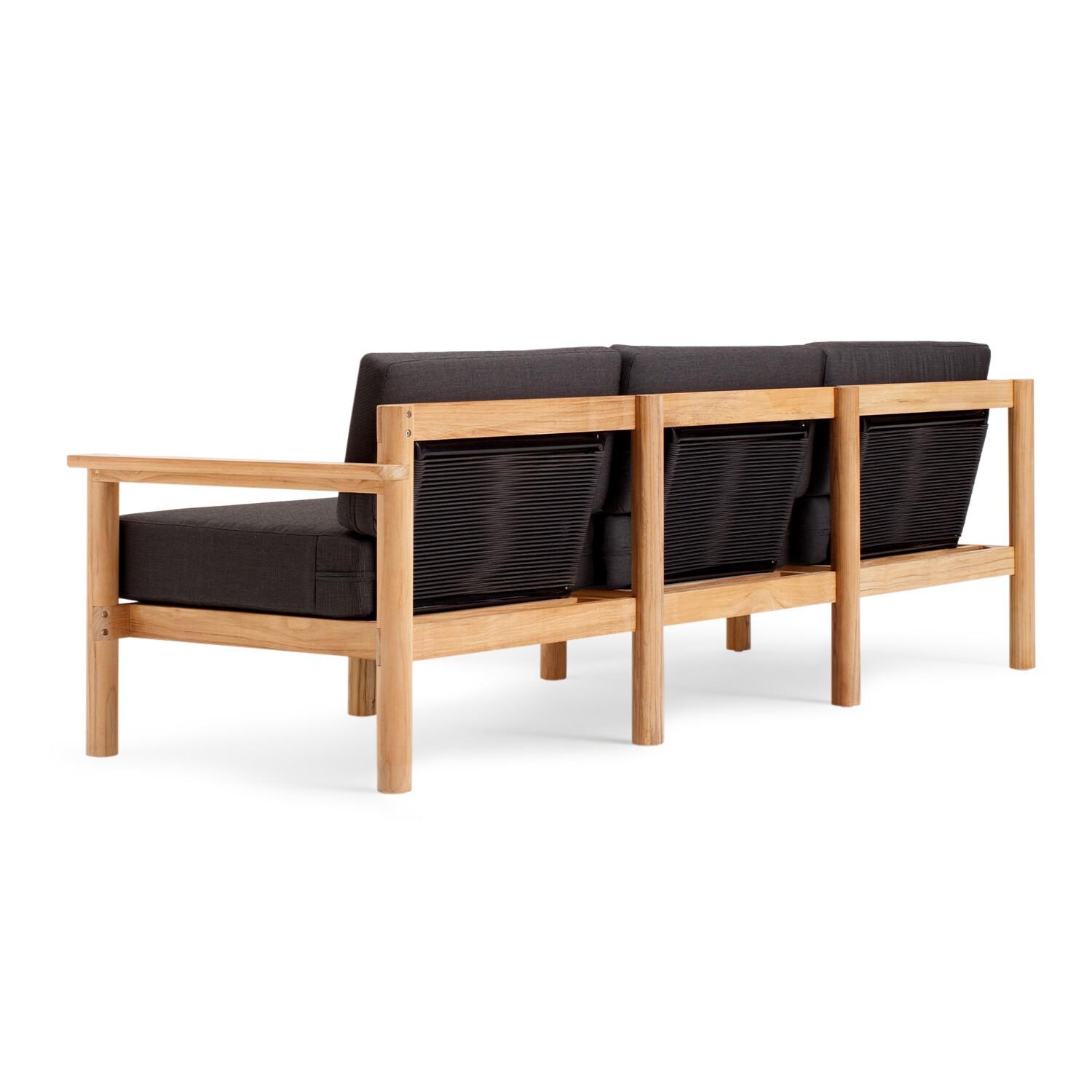 Neighbor HVN-SOFA-CO-2 Sofa W/ Teak Arms - Rear View thumbnail