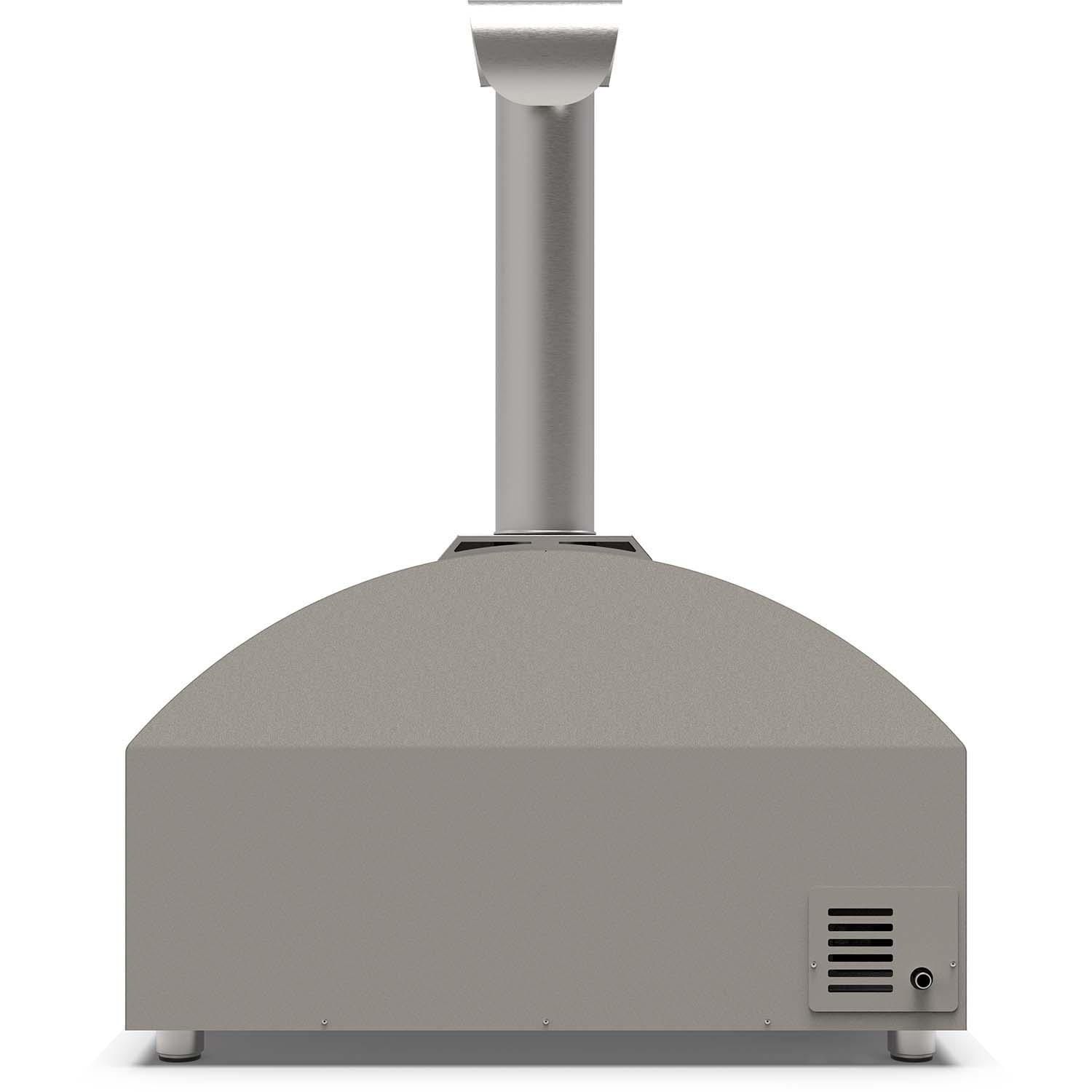 Alfa FXFT-4P-MWS-U Futuro 4 Pizze Natural Gas Pizza Oven - White Stone - Back View - White Background thumbnail