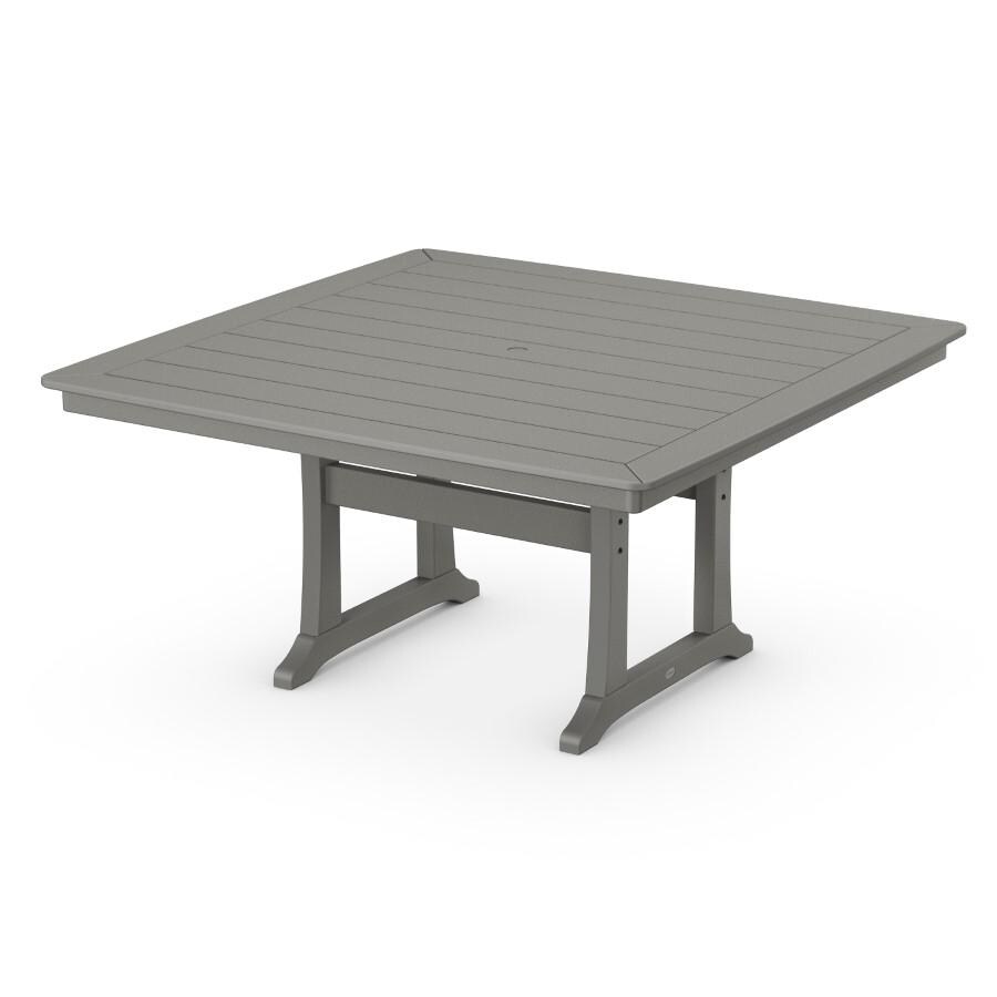 POLYWOOD Nautical Trestle 59" Dining Table in Slate Grey thumbnail