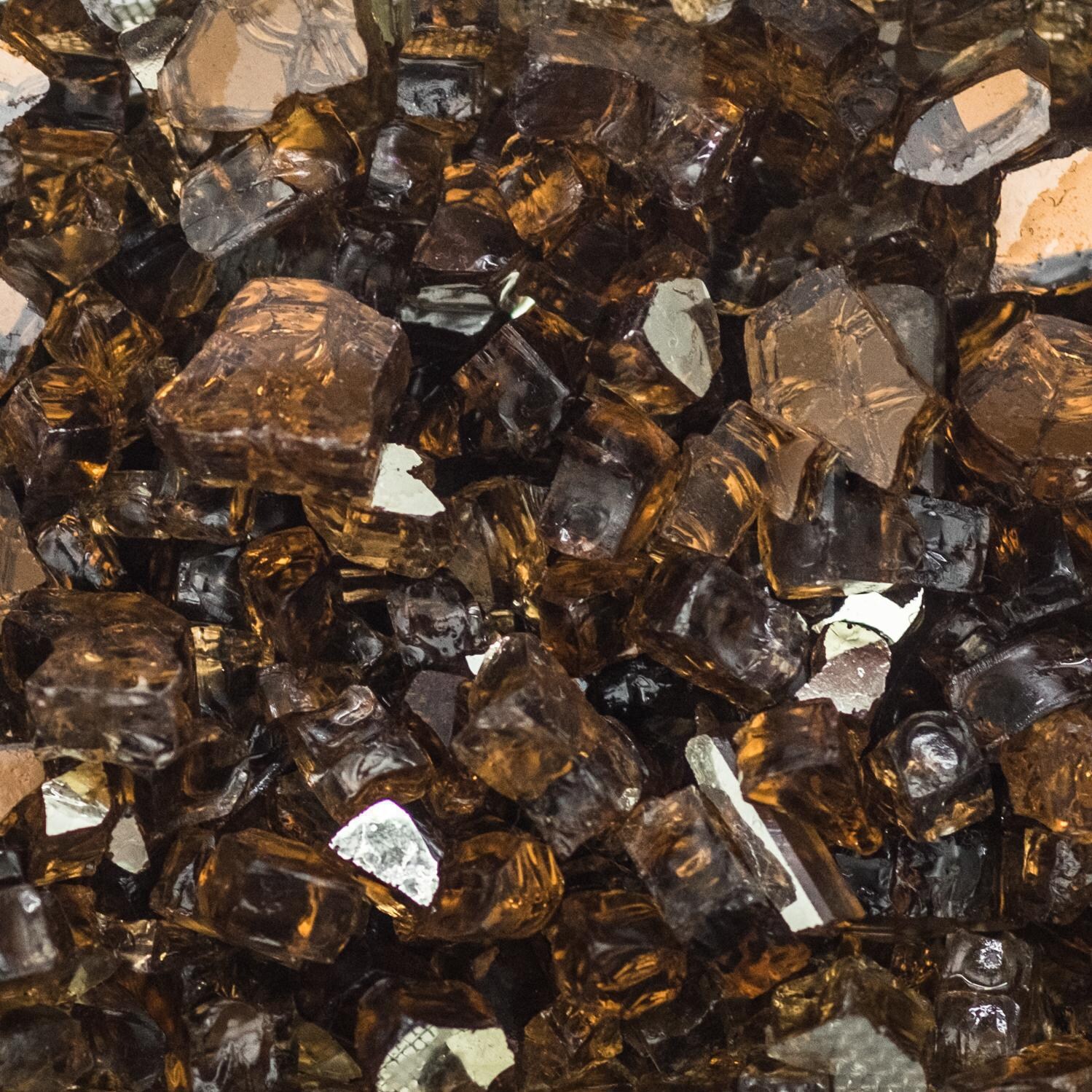 BBQGuys Signature 1/2-Inch Roman Copper Reflective Fire Glass - 90 Pounds