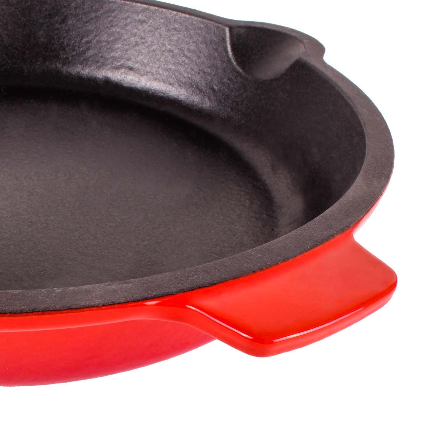 BergHOFF 10-in Neo Cast Iron Fry Pan - Red - Detail thumbnail