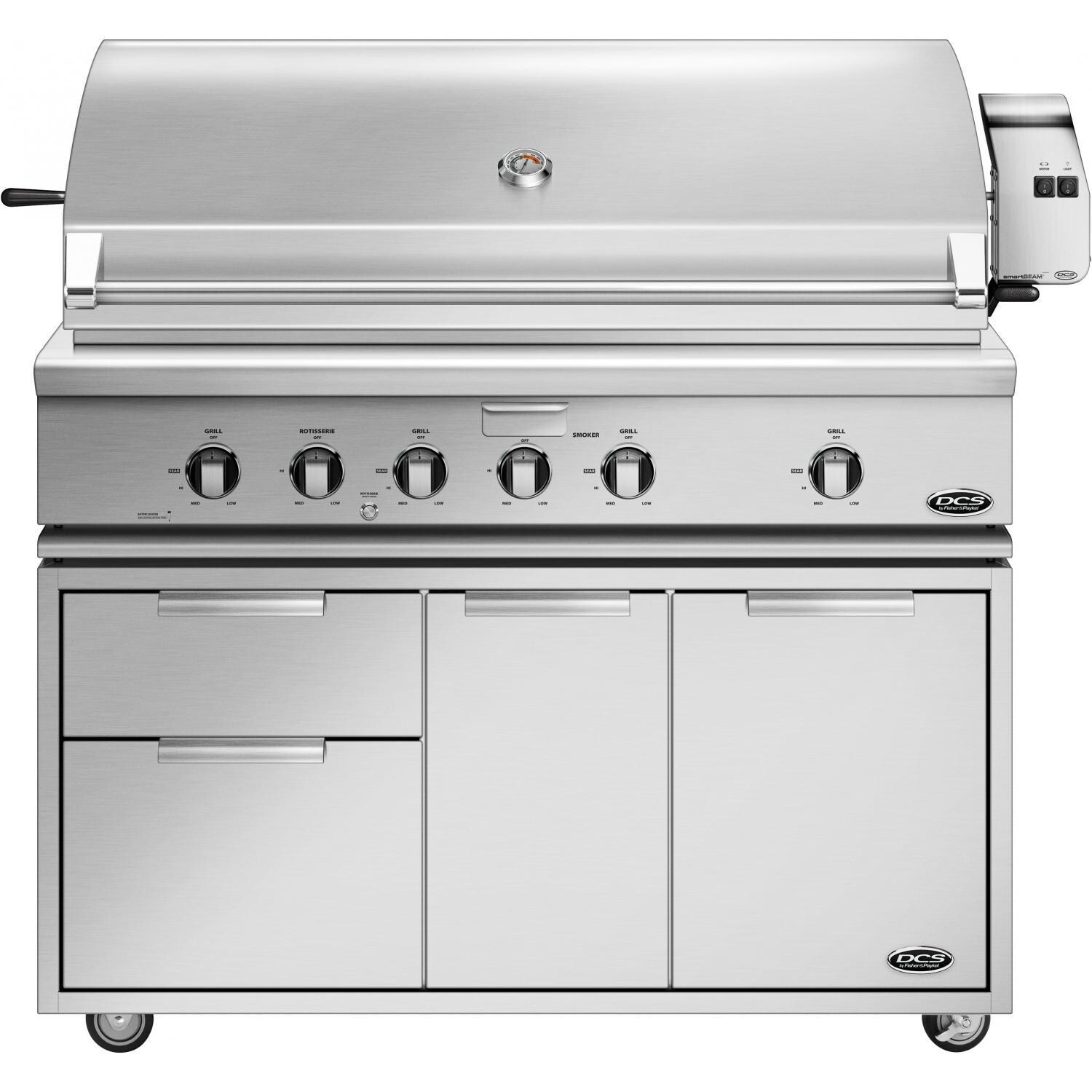 DCS BH1-48R-L 48-Inch Propane Gas BBQ Grill With Rotisserie On CAD Cart thumbnail