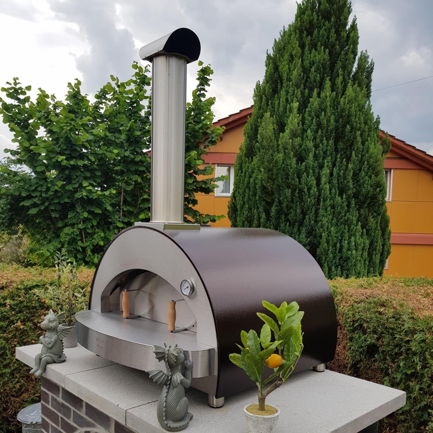 Alfa FX4P-LRAM-T 4 Pizze 31-Inch Countertop Wood-Fired Pizza Oven - Outdoors thumbnail