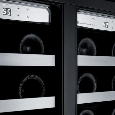 Summit Classic 42-Bottle Dual Zone Wine Cooler - CLFD24WC - Independent Temperature Controls thumbnail