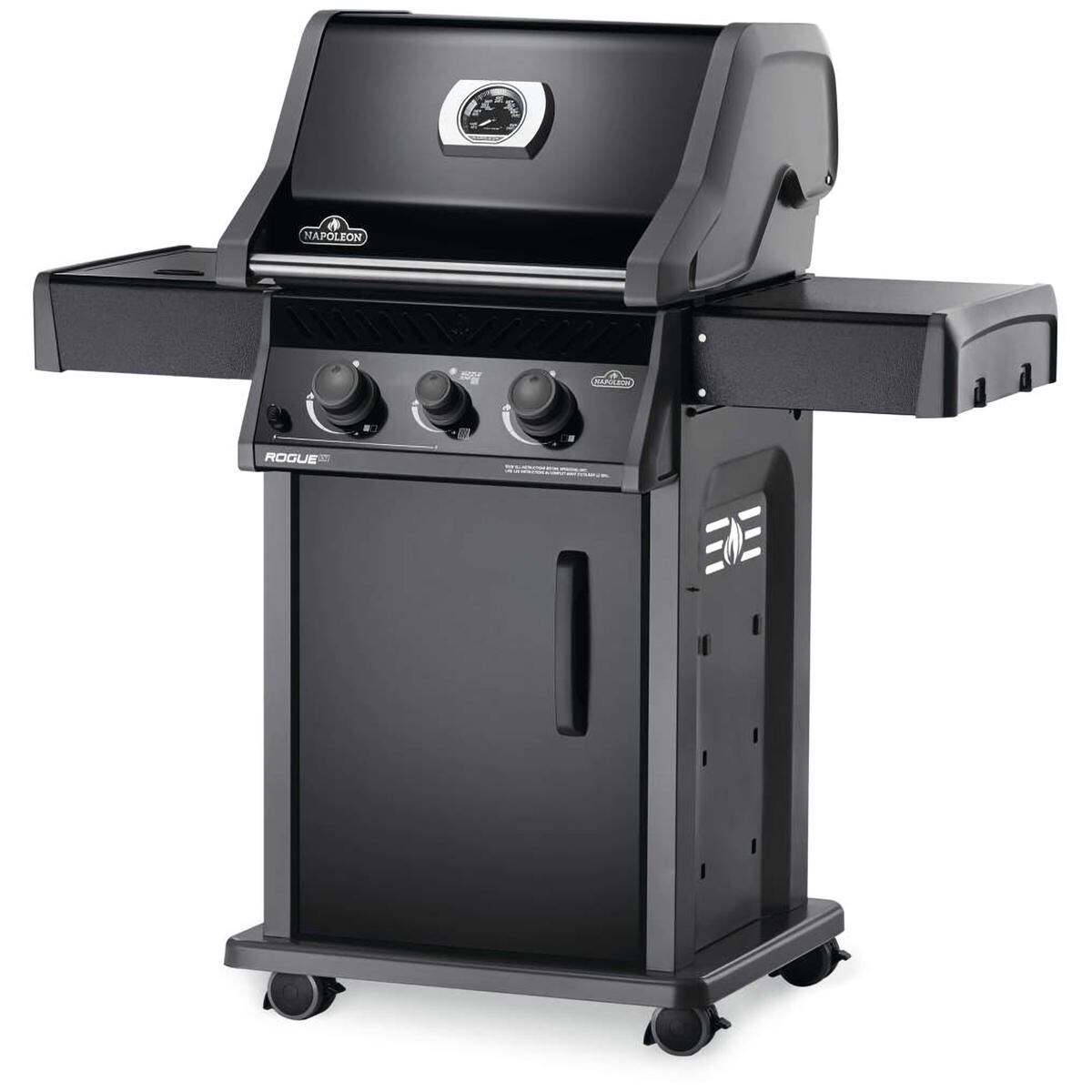 Napoleon RXT365SIBNK-1 Rogue XT 365 Natural Gas Grill with Infrared Side Burner - Black - Right Side Angled View thumbnail
