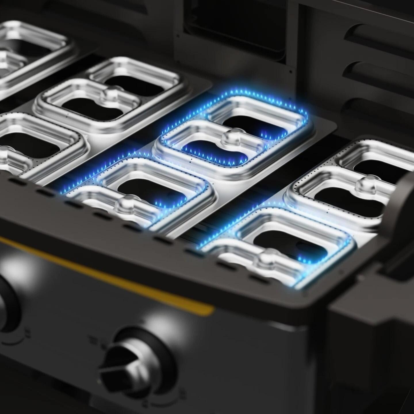 Halo - HZ-1002-XNA - 3 Burner Elite Griddle - Burners - Detail thumbnail