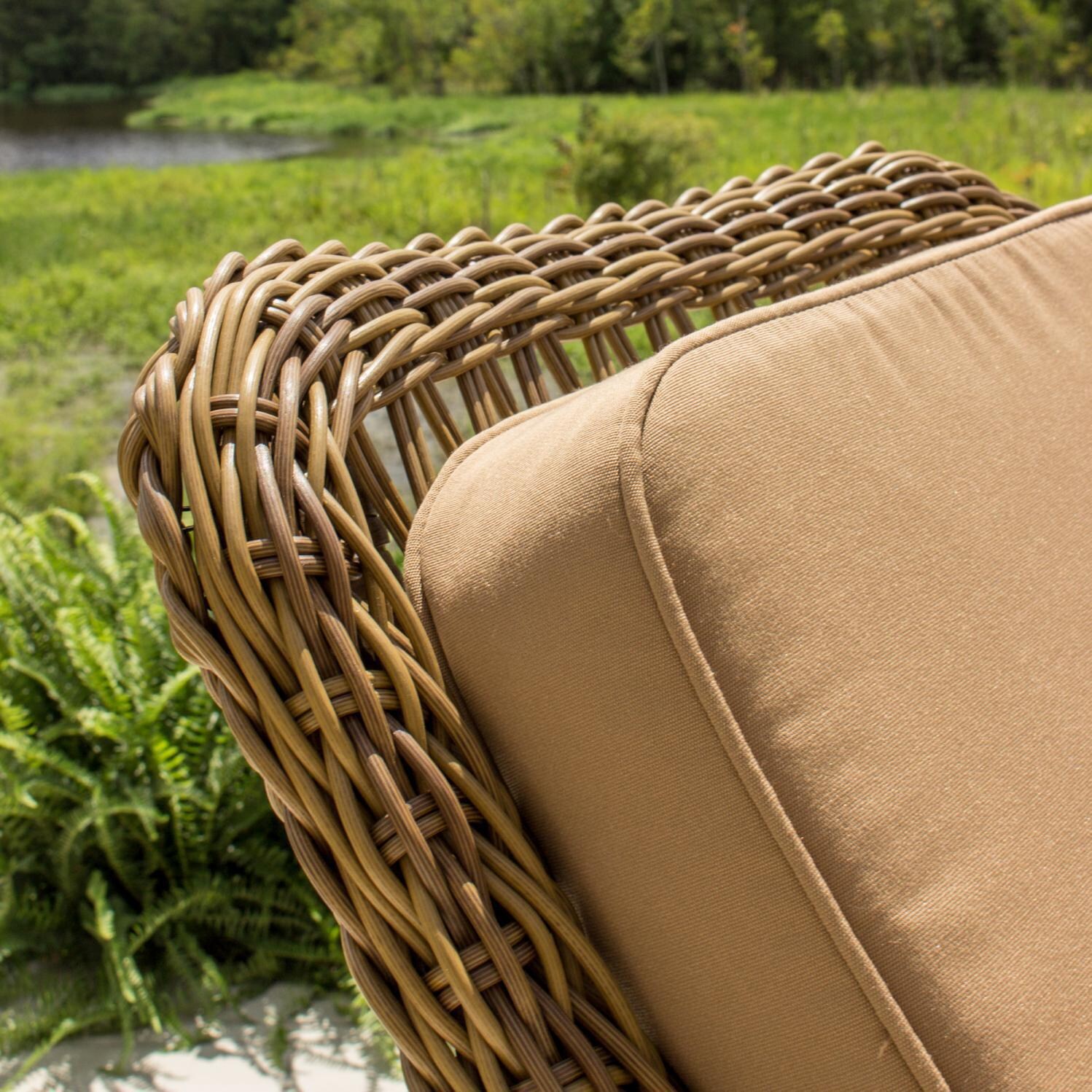 Everglades Honey Resin Wicker Patio Dining Chair By Lakeview Outdoor Designs - Edge Detail thumbnail