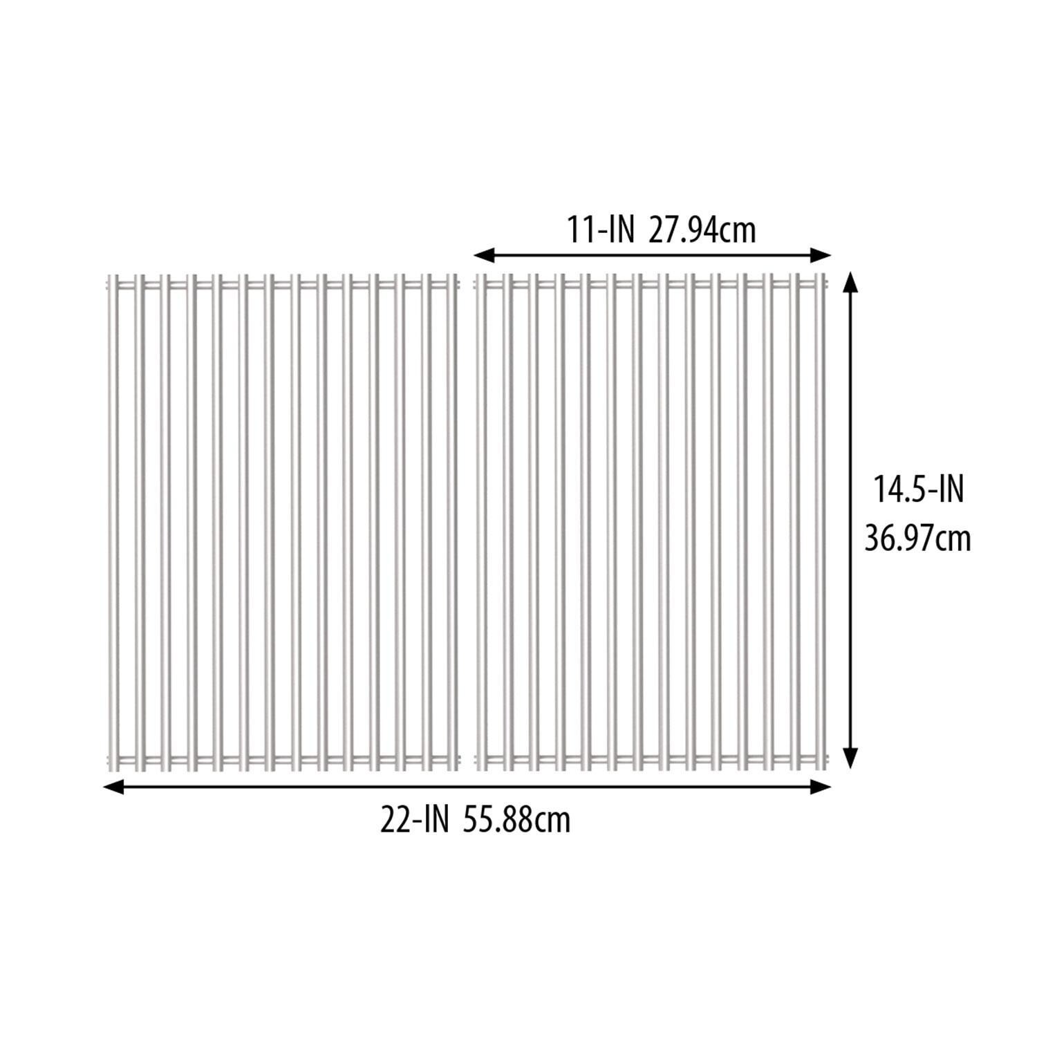 Broil King 11232 2 Pc Stainless Rod Cooking Grates for Monarch Series - Dimensions - Diagram thumbnail
