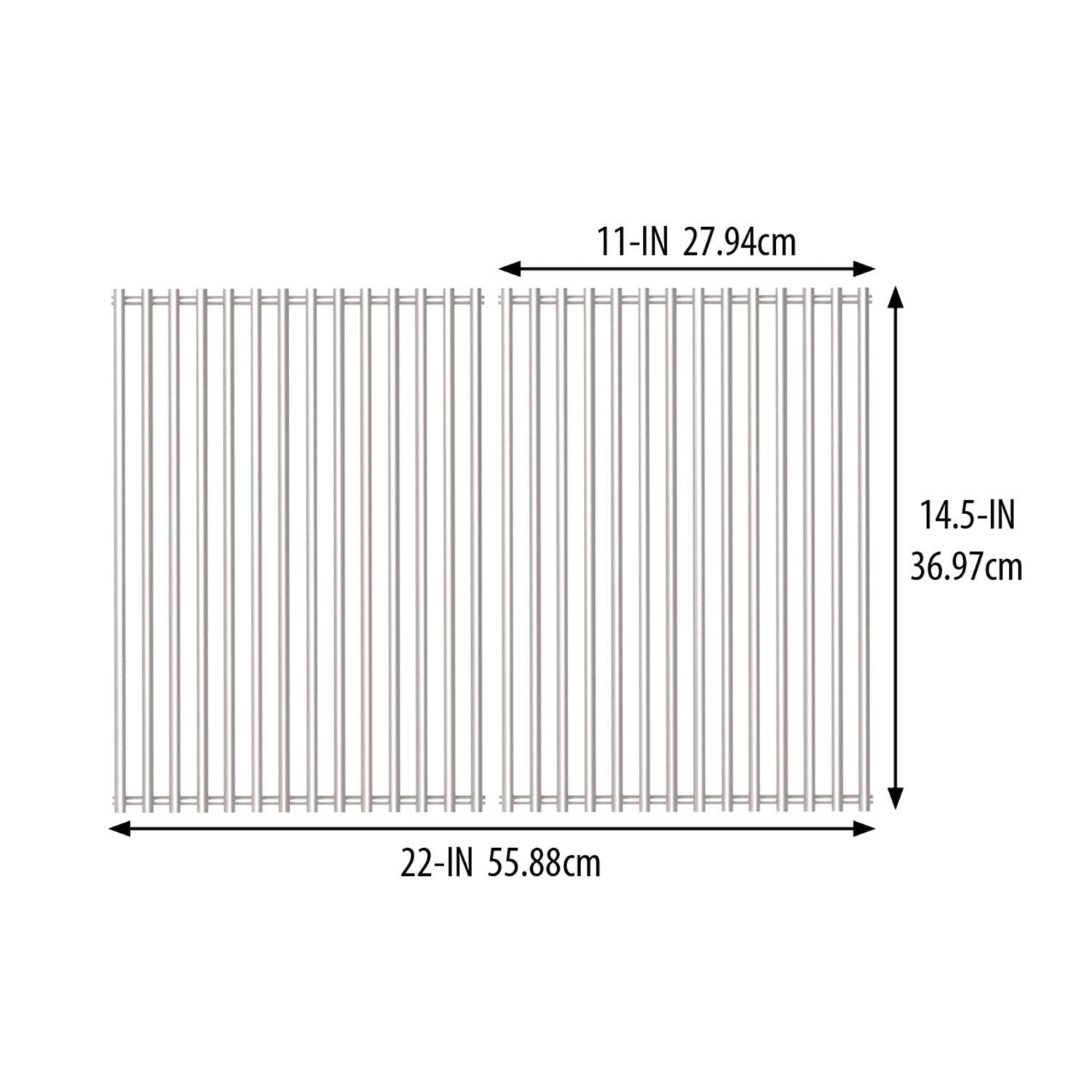 Broil King 11232 2 Pc Stainless Rod Cooking Grates for Monarch Series - Dimensions - Diagram thumbnail